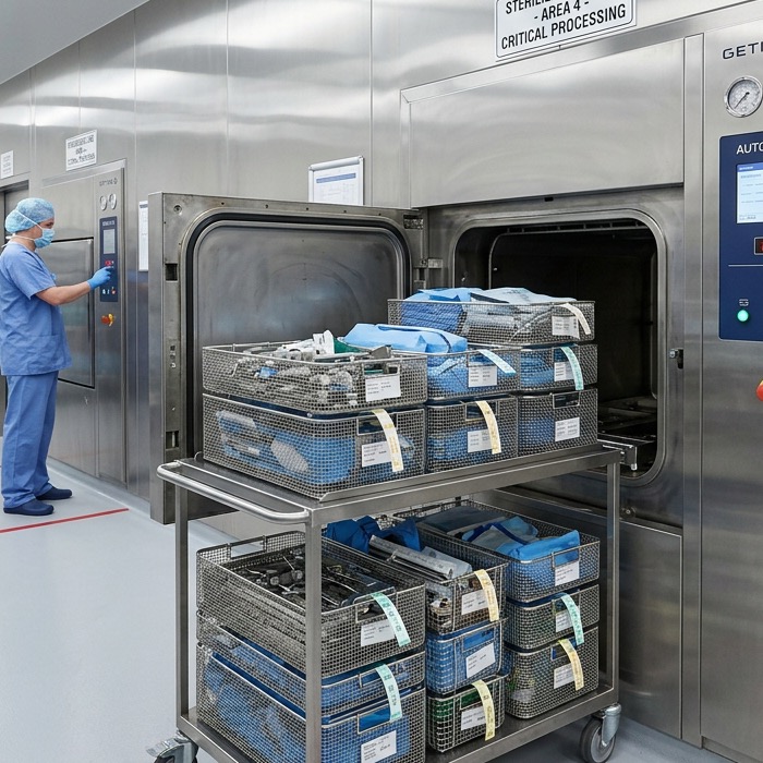 Microprocessor PLC Controlled Autoclave with color touchscreen & printer