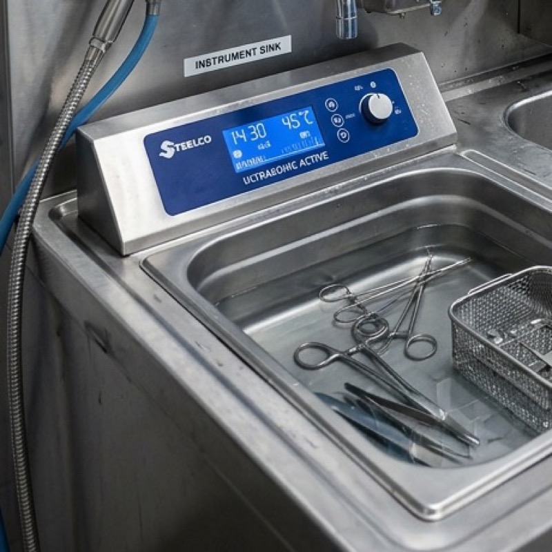 Hospital Ultrasonic Instrument Cleaner Basin with Digital Timer and Heating Control