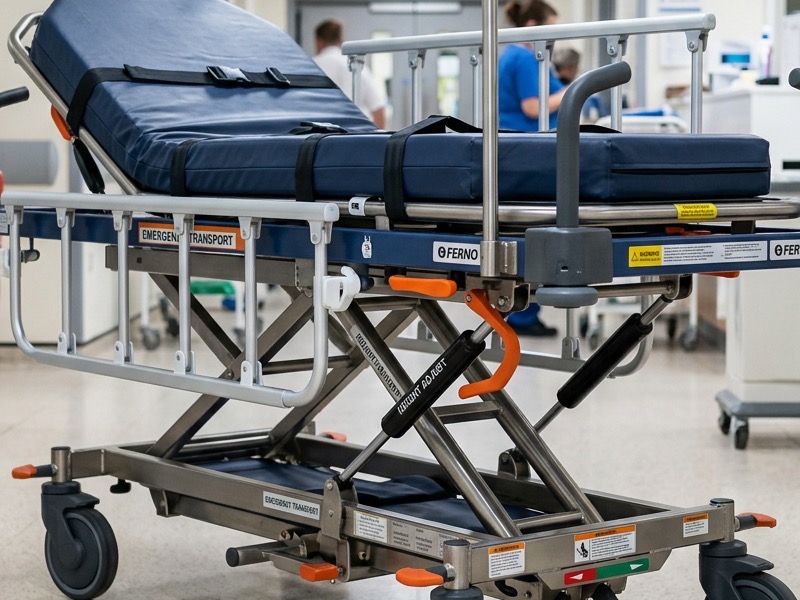 ICU Bed with Central Locking Castors for high mobility