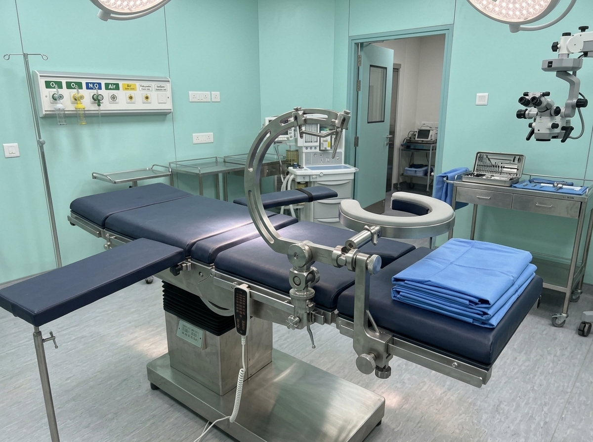 Neurosurgery OT Table with skull clamp attachment
