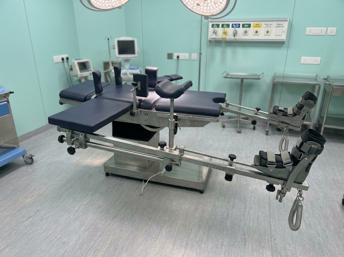 Orthopedic OT Table with traction extension attachment