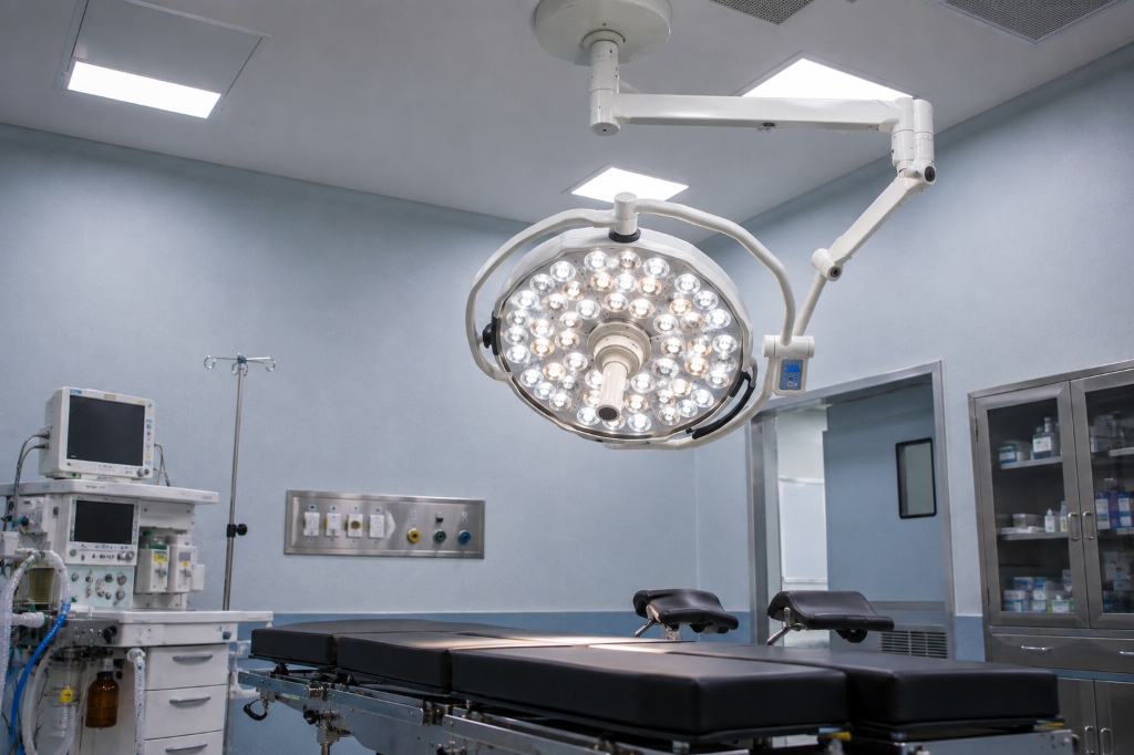 Single dome ceiling mounted LED OT light